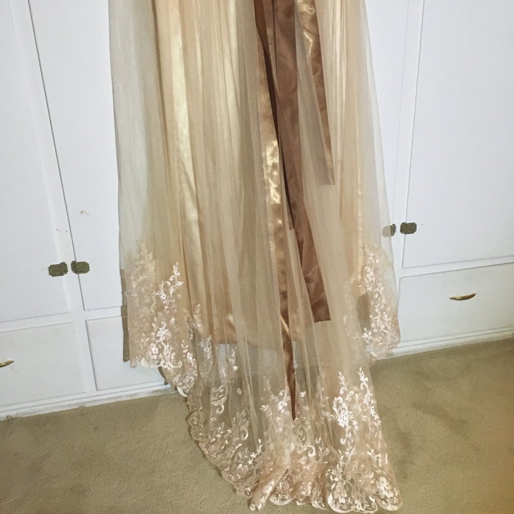 Cream Colored Wedding/ Bridesmaid/Prom Gown - Picture 14 of 16